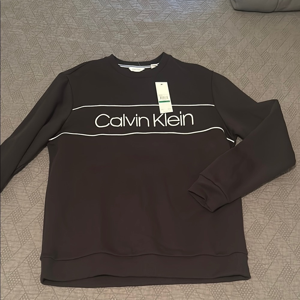 Calvin Klein Men's Black Soft Fleece Sweater